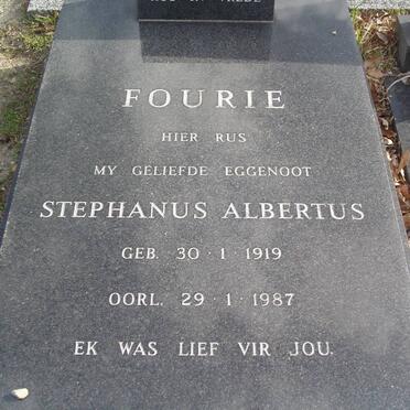 FOURIE Stephanus Albertus 1919-1987