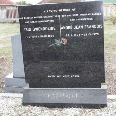 FOURIE André Jean Francois 1904-1979 &amp; Iris Gwendoline 1914-1995