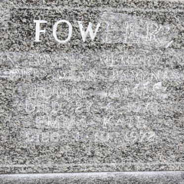 FOWLER John James  -1975 &amp; Emma Kate  -1972