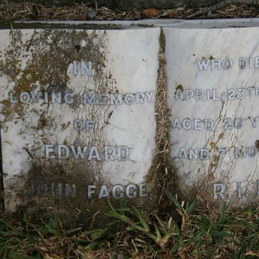 FAGGE Edward John -1922