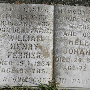 FERRIER William Henry -1964 &amp; Helen Johanna -1968