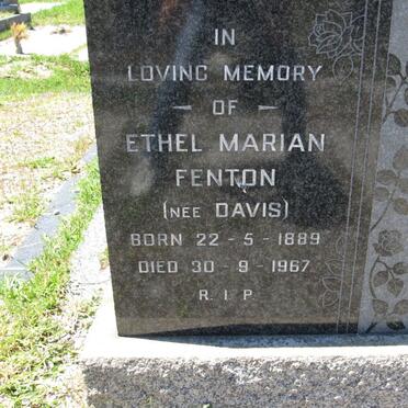 FENTON Ethel Marian nee DAVIS 1889-1967