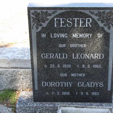 FESTER Gerald Leonard 1928-1965 &amp; Dorothy Gladys 1908-1983