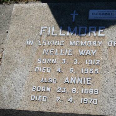 FILLMORE Victor Albert 1920-1949 :: FILLMORE Annie 1889-1970 :: FILLMORE Nellie nee WAY 1912-1965