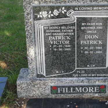 FILLMORE Patrick Victor 1940-2005 :: FILLMORE Dion Patrick 1965-2005
