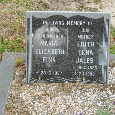 FINK Maria Elizabeth -1967 :: JALES Edith Lena 1925-1999