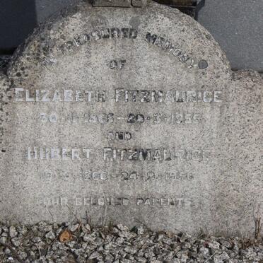 FITZMAURICE Hubert 1866-1956 &amp; Elizabeth 1865-1955