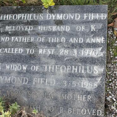 FIELD Theophilus Dymond  -1970 &amp; K.  -1988