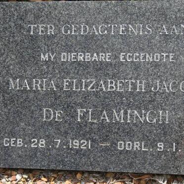 FLAMINGH Maria Elizabeth Jacoba, de 1921-1968