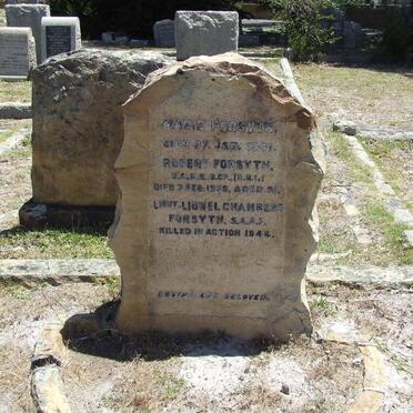 FORSYTH Robert -1958 &amp; Marie -1941 :: FORSYTH Lionel Chambers -1944