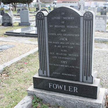 FOWLER Jack -1961 &amp; Amy -1965