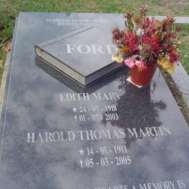 FORD Harold Thomas Martin 1911-2005 &amp; Edith Mary 1918-2003