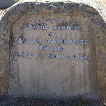 FRANK Allan Lawrance -1954