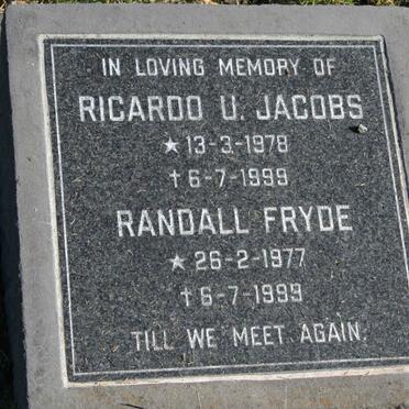 FRYDE Randall 1977-1999 :: JACOBS Richardo U. 1978-1999 