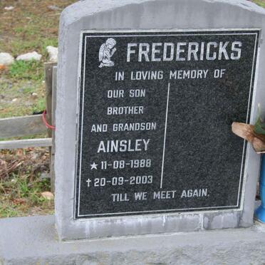 FREDERICKS Ainsley 1988-2003