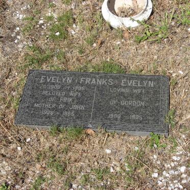 FRANKS Evelyn 1903-1995 :: FRANKS John 1928-1965 :: FRANKS Evelyn 1968-1995