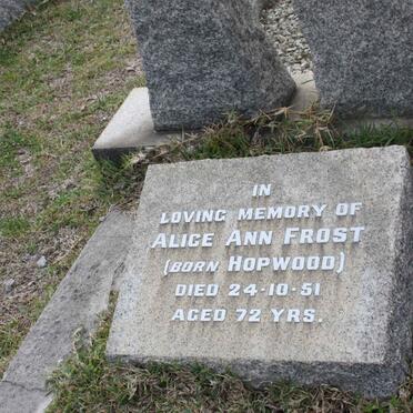 FROST Alice Ann nee HOPWOOD -1951