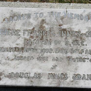 GRANT Irene Frances, Innes 1890-1955