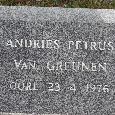 GREUNEN Andries Petrus, van  -1976