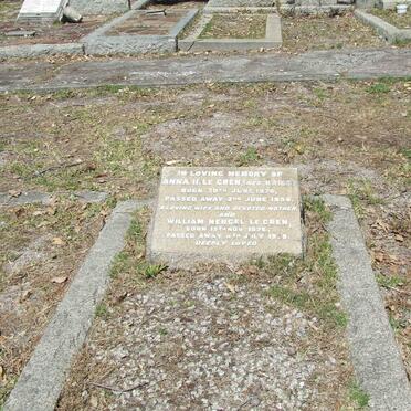 GREN William Nercel, le 1875 -19?8 &amp; Anna H. KRIGE 1876-1954