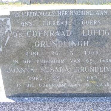 GRUNDLINGH Coenraad Luttig -1959 &amp; Johanna Susara -1962