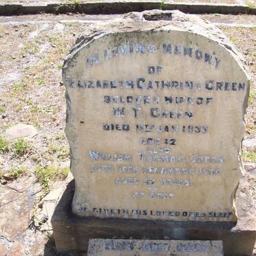 GREEN William Thomas -1956 &amp; Elizabeth Cathrina -1933