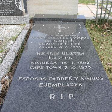 GARSON Henrik Ulsten 1892-1973 &amp; Maria Dolores Ampudia 1892-1955