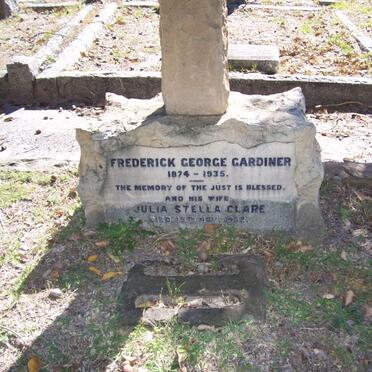 GARDINER Frederick George 1874-1935 &amp; Julia Stella Clare -1952