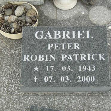 GABRIEL Peter Robin Patrick 1943-2000
