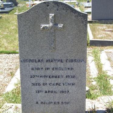 GIBSON Nicholas Mayne 1938-1957