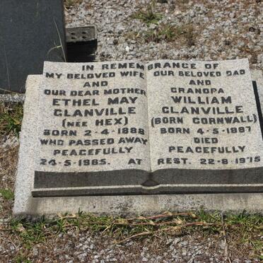 GLANVILLE William 1887-1975 &amp; Ethel May HEX 1888-1965