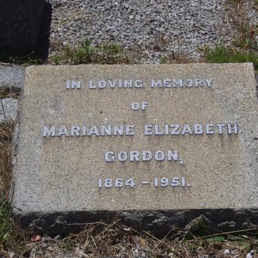 GORDON Marianne Elizabeth 1864-1951