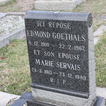 GOETHALS Edmond 1910-1967 &amp; Marie SERVAIS 1913-1989