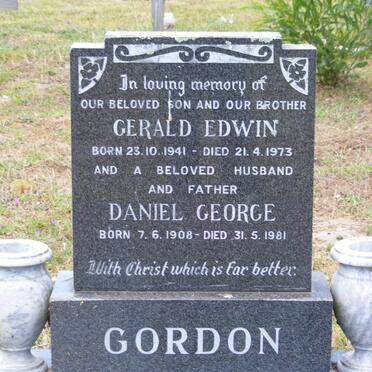 GORDON Daniel George 1908-1981 :: GORDON Gerald Edwin 1941-1973