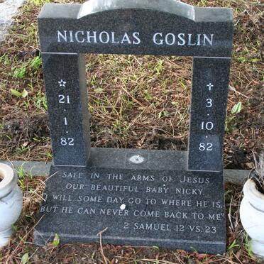 GOSLIN Nicholas 1982-1982