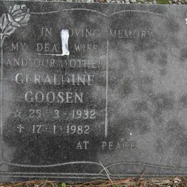 GOOSEN Geraldine 1932-1982