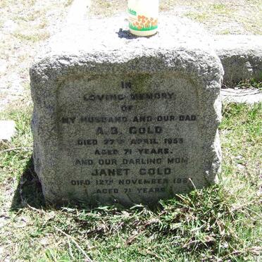 GOLD A.B. -1953 &amp; Janet -1987