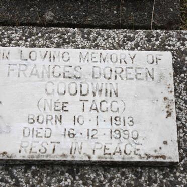 GOODWIN Frances Doreen nee TAGG 1913-1990