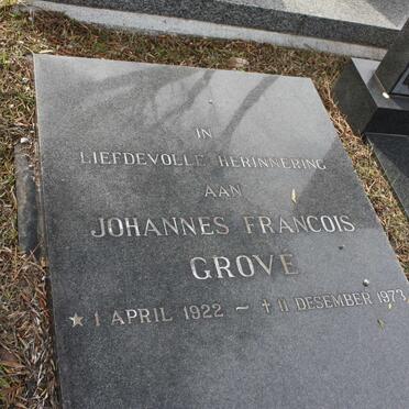 GROVÉ Johannes Francois 1922-1973