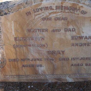 GRAY Edward Andrew -1956 &amp; Elizabeth WILSON -1956
