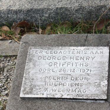 GRIFFITHS George Henry -1971