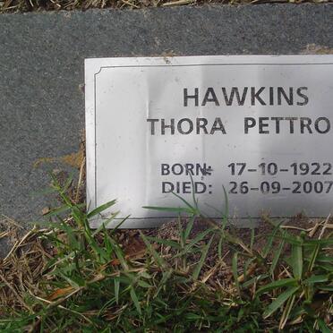 HAWKINS Thora Pettrou 1922-2007