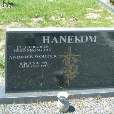 HANEKOM Andries Wouter 1929-1997