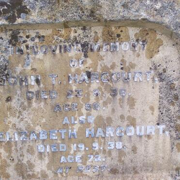 HARCOURT John T. -1936 &amp; Elizabeth -1938
