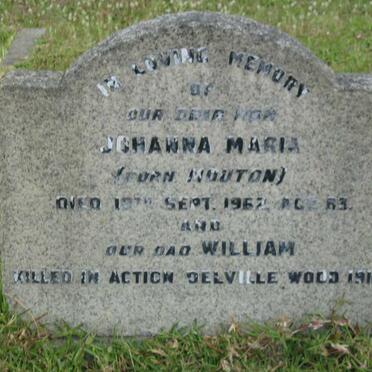 HAWKINS William -1916 &amp; Johanna MOUTON -1962