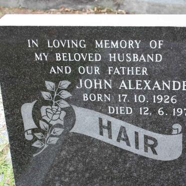 HAIR John Alexander 1926-1978