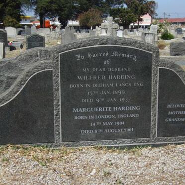 HARDING Wilfred 1898-1957 &amp; Marguerite 1904-2001