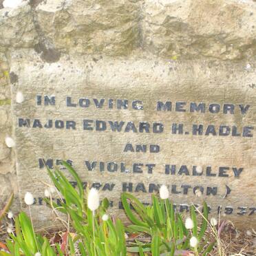 HADLEY Edward H. -1937 &amp; Violet HAMILTON -1937