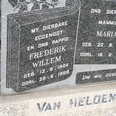 HELDEN Frederik Willem, van 1904-1968 &amp; Maria 1908-1987