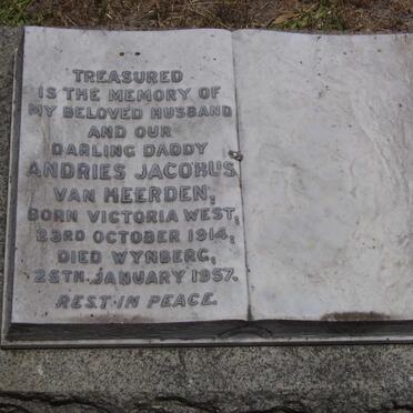 HEERDEN Andries Jacobus, van 1914-1957